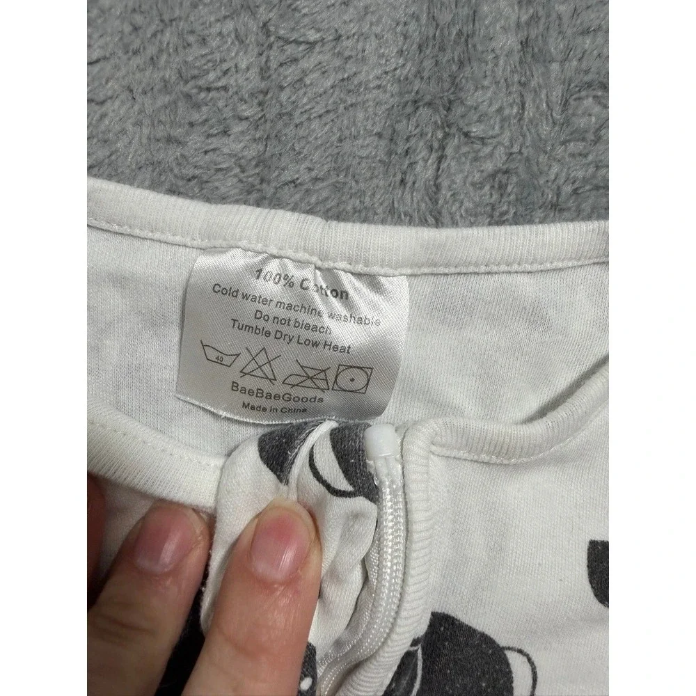 BaeBae Goods Cotton Baby Sleep Sack Bundle 4p Elephant Cloud Triangle Grey White